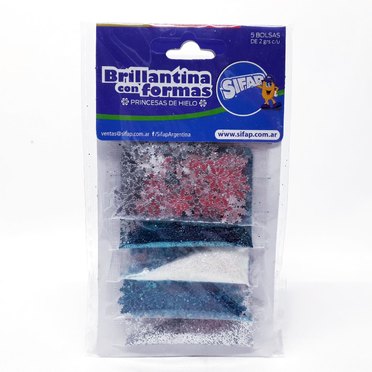 BRILLANTINA CON FORMAS PRINCESAS HIELO X5USIFAP          