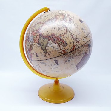 GLOBO TERRAQUEO BASE PLASTICO 30CM307AW ANTIG          