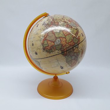 GLOBO TERRAQUEO BASE PLASTICO 25CM257AW ANTIGUO          