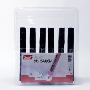 MARCADOR TRABI PINCEL NEGRO X6UNIDBIG BRUSH 59681          