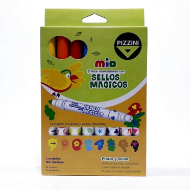 MARCADOR MAXI SELLOS MAGICOS PIZZINI X8 ART 8100SMX8          