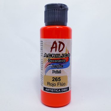 ACRILICO AD 60ML265 ROJO FLUO          