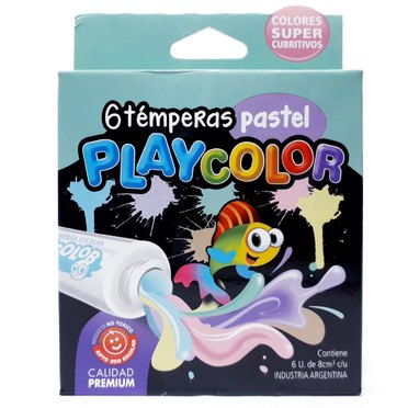 TEMPERA PLAYCOLOR 8CC X 6UPASTEL          