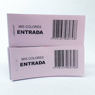TALONARIO ENTRADA NUMERADA X50HJSHPES80708 MIS COLORES          