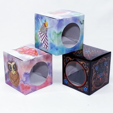 CAJA CUBO C/VENTANA 12X12X12CMGSMICROBOX          