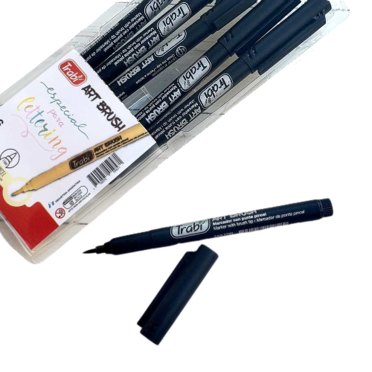MARCADOR TRABI PINCEL NEGRO X6UART BRUSH 5922          