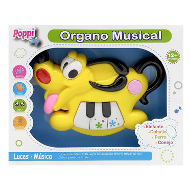 MINI ORGANO CON LUZ Y SONIDO 6748 WD3637/40 POPPI          