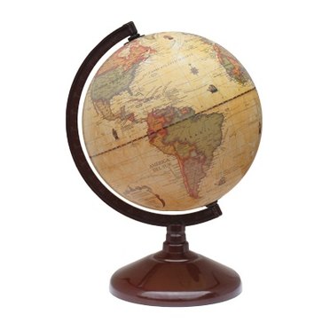 GLOBO TERRAQUEO BASE PLASTICO 147AW 14CMANTIGUO          