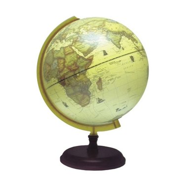 GLOBO TERRAQUEO BMADERA 30CM309AW ANTIGUO          