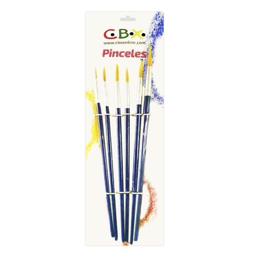 PINCELES LINEA ECO X6 REDONDOS CBX SURTIDOS          