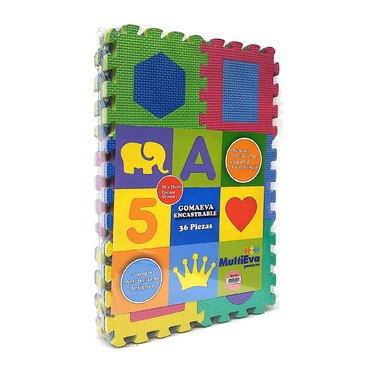PISO GOMA FORMAS 36PZ 93219 15X15CM MULTIEVA SK          