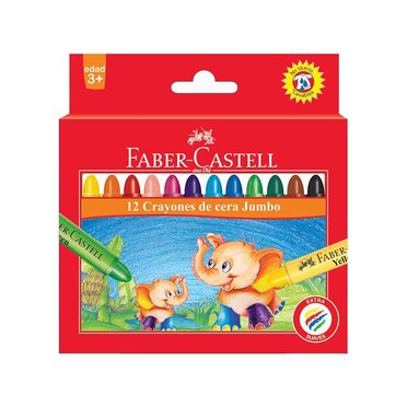 LAPICES DE CERA FABER JUMBO X12UNID 120040 121514          