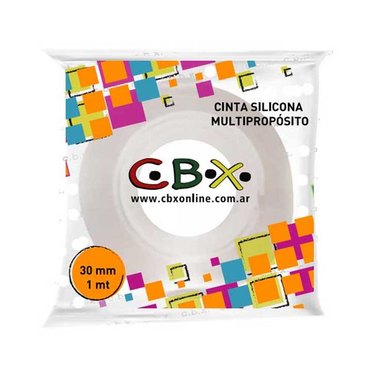 CINTA ADHESIVA DE SILICONA 30MM DOBLE FAZ CBX          