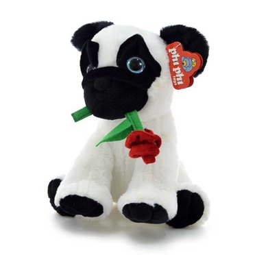 PERRO CON FLOR 26CM 7946 PHI PHI TOYS          