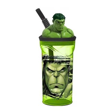 VASO CON FIGURINE CRESKO SP466 HULK 360ML          