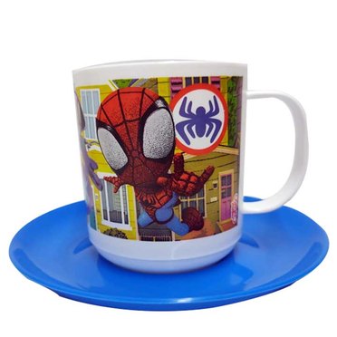 TAZA CON PLATO CRESKO SPIDEY SP984          