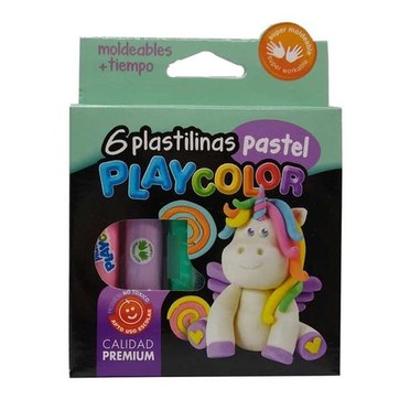 PLASTILINA PASTEL PLAYCOLOR X6 UNID          