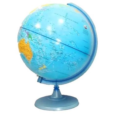 GLOBO TERRAQUEO BPLASTICO 30CM307FPLW F/POLC/LUZ          