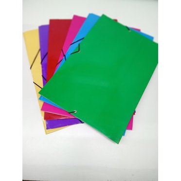 CARPETA 3 SOLAPAS CON ELASTICO COLOR EDU          