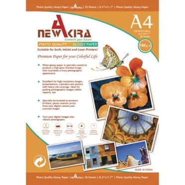 PAPEL FOTOGRAFICO INKJET A4 180G X20U NEW AKIRA          