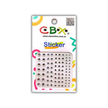 STICKERS ACRILICOS CBX 411 REDONDO CRISTAL 6X10CM          