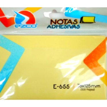 NOTAS ADHESIVAS EZCO 75X125MMCODE-655 980655          