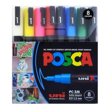 MARCADOR PINTURA AL AGUA X8 PC-3M POSCA UNI          
