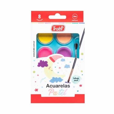 ACUARELAS TRABI PASTEL X 8 PASTILLAS 1020          