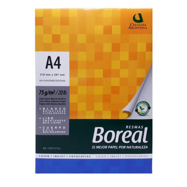 RESMA BOREAL A4 75GRS21X297CM          