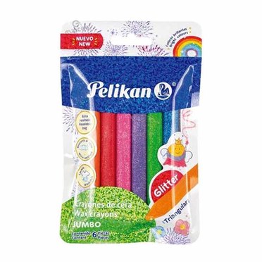 CRAYONES JUMBO GLITTER X6 PELIKAN 50600624X12 011-312-150          