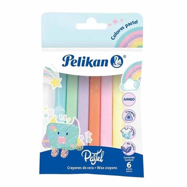 CRAYONES JUMBO PASTEL X6 PELIKAN 50600621 011-312-120          