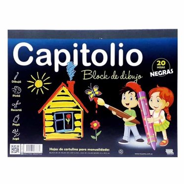 BLOCK PARA DIBUJO CAPITOLIO NEGRO X20H 6366 22X295          