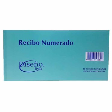 TALONARIO RECIBO DUPLICADO NUMERADO DISEÑO COD286          