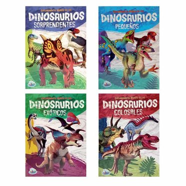 LIBRO EXPLORANDO EL MUNDO DE LOS DINOSAURIOS BRAINY KIDS BK-198 AL 201          