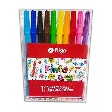 MARCADOR ESCOLAR FILGO 10UNID 2210          