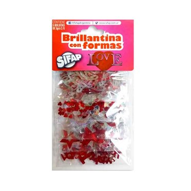BRILLANTINA CON FORMAS LOVE X5USIFAP          