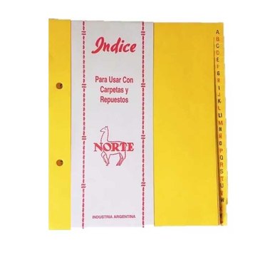 INDICE PARA CARPETA ESQUELA NORTE NRO571 50571          