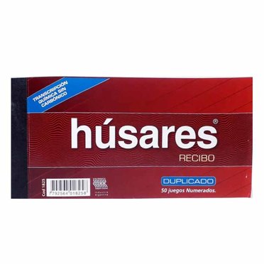 TALONARIO RECIBO HUSARES 1825 QUIMICO          
