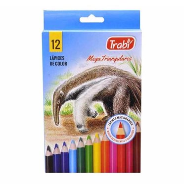 LAPICES COLOR TRABI MEGA TRIANGULARES 12UNID 7837          