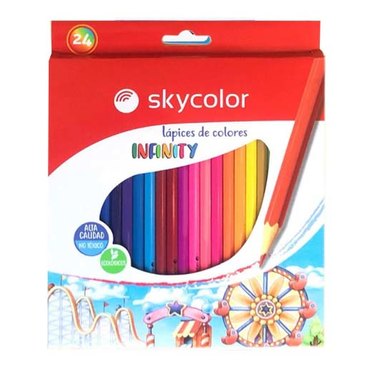 LAPICES COLOR SKYCOLOR LARGO X 24UNID JJ101303-2          
