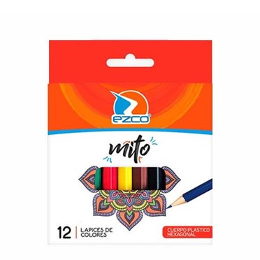 LAPICES COLOR EZCO CORTO X 12 UNID MITO 172102          
