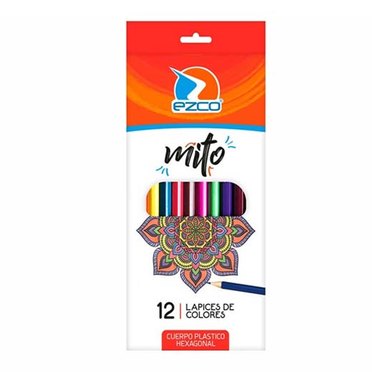 LAPICES COLOR EZCO LARGO X 12 UNID MITO 172201          