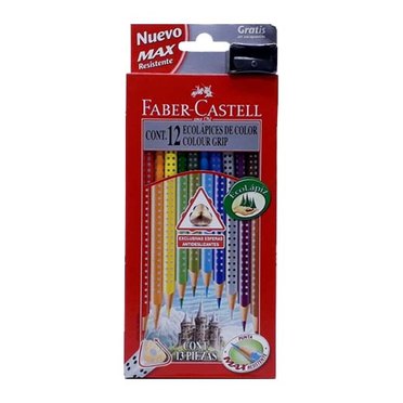 LAPICES COLOR FABER GRIP LARGO X 12UNID121012/112072          
