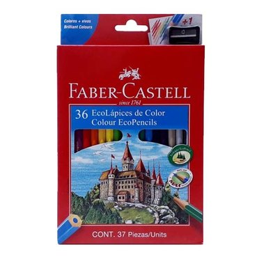 LAPICES COLOR FABER LARGO X 36UNID120136EX 212036          