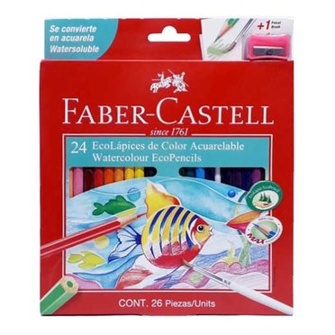 LAPICES COLOR FABER ACUARELABLE 24UNID 120224/310324 515924          
