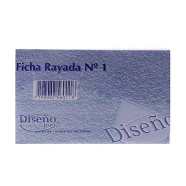 FICHAS RAYADAS NRO1 100UNIDDISEÑO COD150          