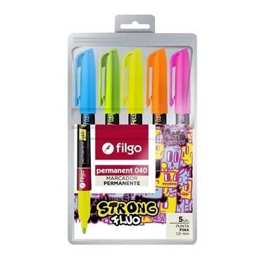 MARCADOR PERMANENTE FILGO 040 FLUO X5UNID SCF-040-F5          