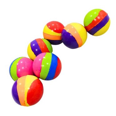 PELOTA SALTARINA 24953 COLOURS RAYAS COLORES 35MM          
