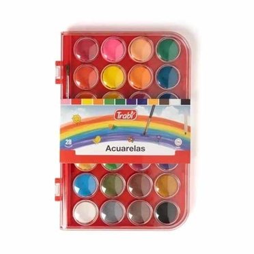 ACUARELAS TRABI X28 PASTILLAS ESTUCHE RIGIDO 1023          