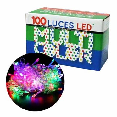 LUCES LED MULTICOLOR X 100 100L/MT CON ENCHUFE 57474          